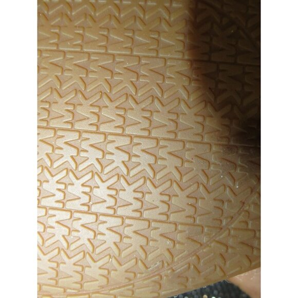 MICHAEL KORS LOLITA Silver Metallic Leather Pom Pom Espadrilles size 9.5 Slip On - Picture 11 of 12